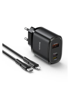 xozgdovg Charger 30W fast charging European standard three-port PD charging head set fast charging universal with data line  - Image 2