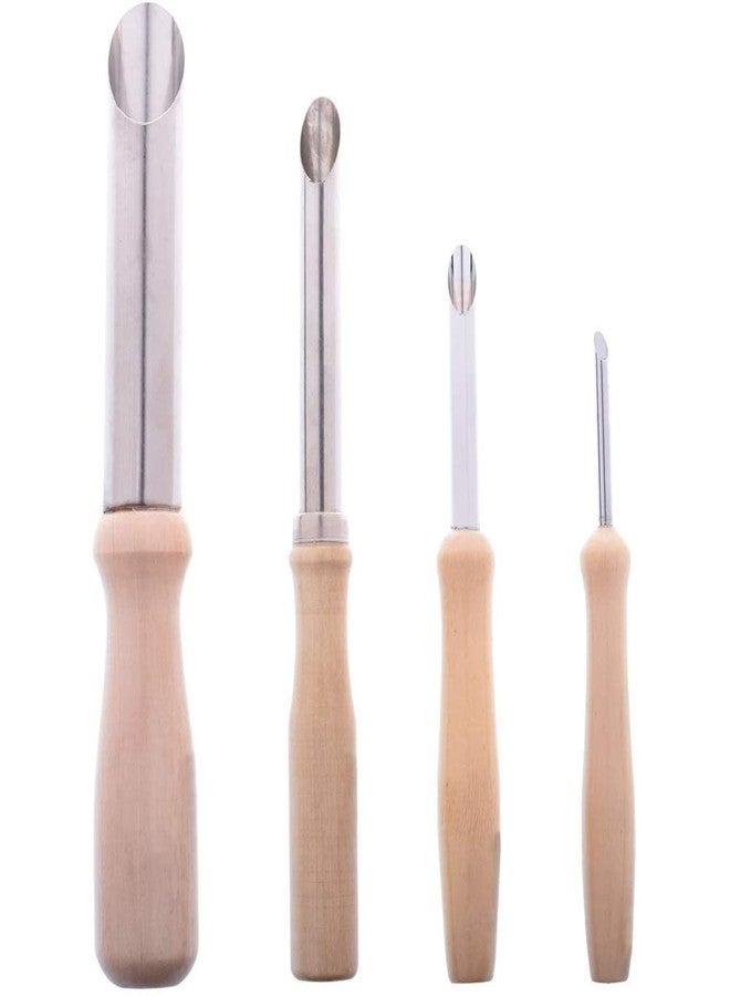 آرت بي أداة نحت ثقوب دائرية الشكل من ArtBee® لنحت الفخار والطين (عبوة من 4 قطع) قاطع خشب - Image 5
