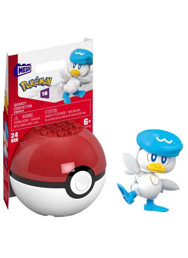 Mega Brands MEGA Pokémon Collectible Pokeball Building Toy from Quaxly for Kids Ages 6 and Up  - Image 1