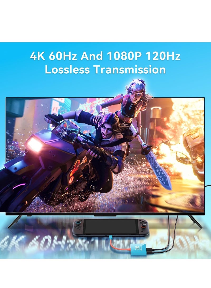 Switch 2 TV Dock for Nintendo Switch 2 (2025), Switch TV Adapter Support 4K/60Hz HDMI 2.0A Adapter, PD100W USB 3.0 Port, Compatible with Switch 2/Switch/OLED - Image 5