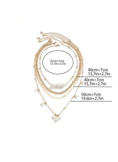 YUCCA 4 Pieces Fake Pearl Necklace Set Elegant Design Large Set  - Image 3