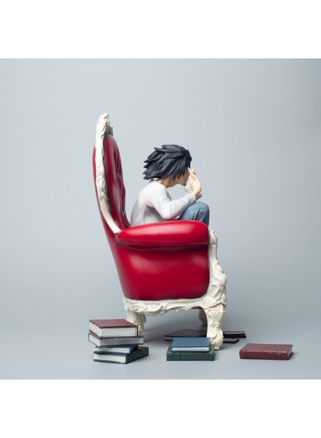 general Death Note L Drinking coffee, hand-made ornaments, statues, hand-made desktop models, gifts for family and friends - Image 2