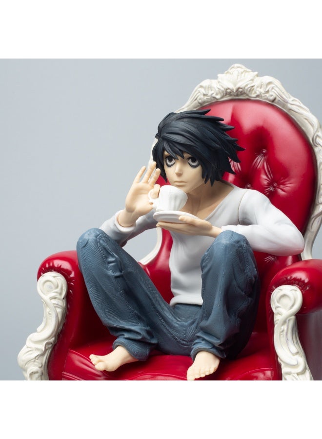 general Death Note L Drinking coffee, hand-made ornaments, statues, hand-made desktop models, gifts for family and friends - Image 4
