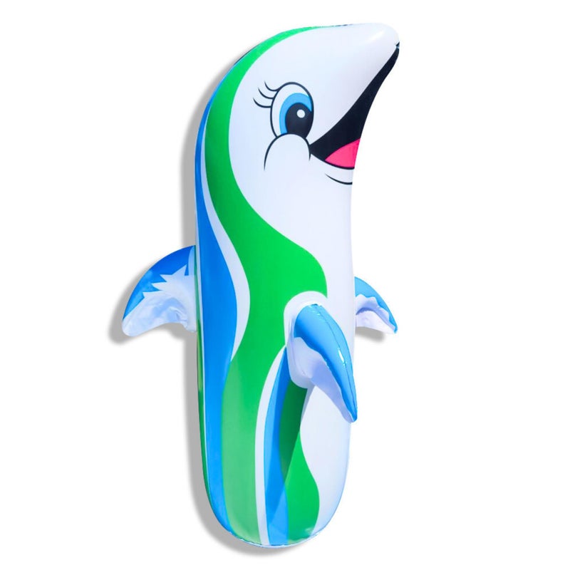 Swimline Inflatable Bop Bag Pool Float â€“ Fun Poolside Activity for Groups, Dancing Dolphin, Large 36"