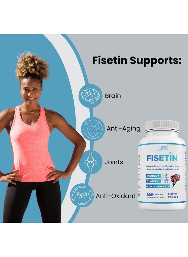 Logic Nutra Fisetin Double Strength - 200 Mg - 60 Capsules - Image 3