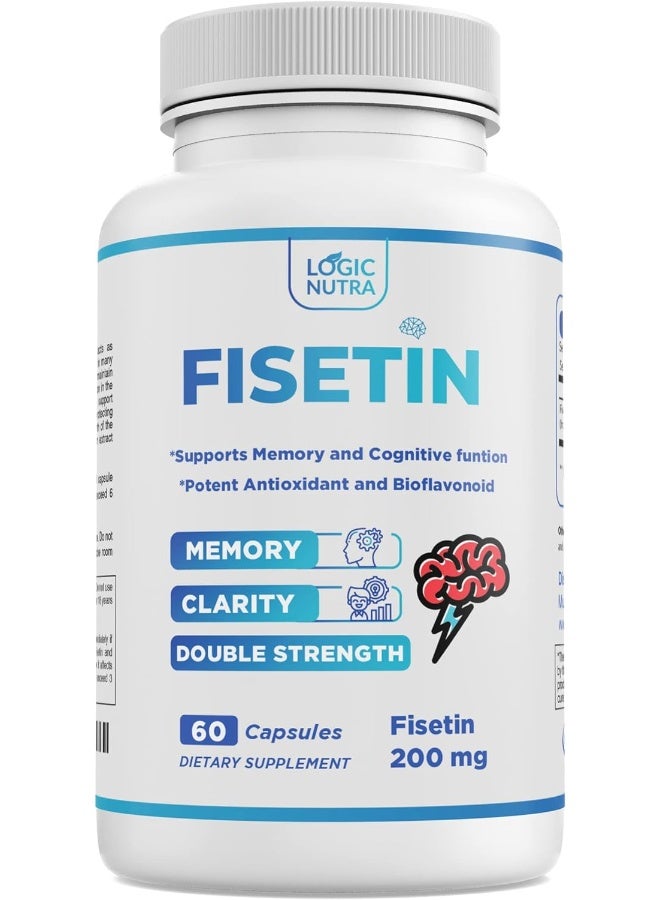 Logic Nutra Fisetin Double Strength - 200 Mg - 60 Capsules - Image 1