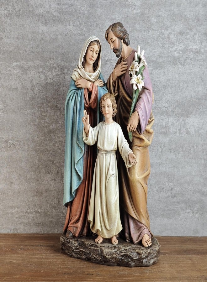 BC BUILDCLASSIC BC Catholic Holy Family Statue, Youth Jesus, St.Joseph, Virgin Mary, Indoor Inspirational Home Décor, Christmas Collection, Religious Gift, 12" H Renaissance Sculpture Handpainted by Buildclassic - Image 3