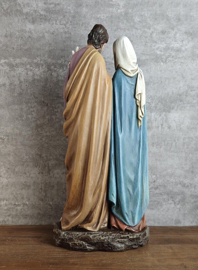 BC BUILDCLASSIC BC Catholic Holy Family Statue, Youth Jesus, St.Joseph, Virgin Mary, Indoor Inspirational Home Décor, Christmas Collection, Religious Gift, 12" H Renaissance Sculpture Handpainted by Buildclassic - Image 4
