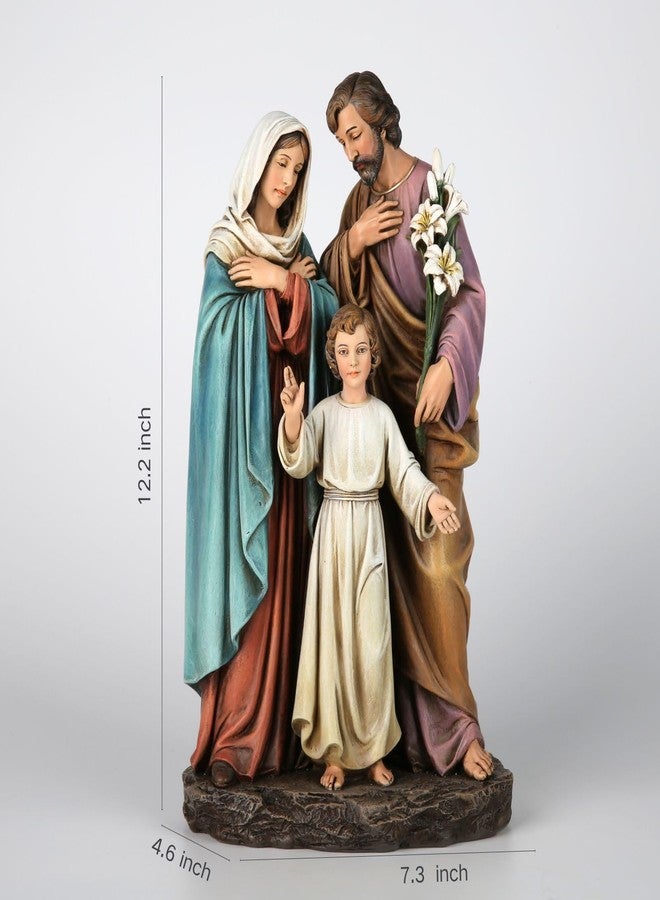 BC BUILDCLASSIC BC Catholic Holy Family Statue, Youth Jesus, St.Joseph, Virgin Mary, Indoor Inspirational Home Décor, Christmas Collection, Religious Gift, 12" H Renaissance Sculpture Handpainted by Buildclassic - Image 5