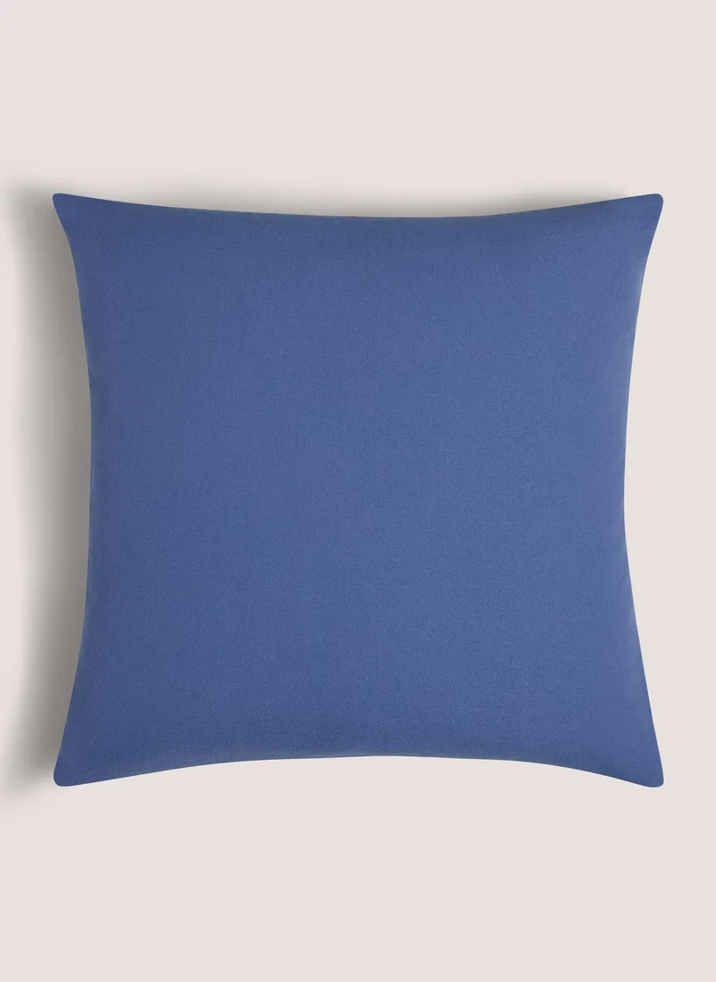Matalan Blue Geometric Tufted Cushion