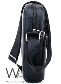 Tommy Hilfiger Plus Black Leather Tommy Hilfiger Crossbody Messenger Men Bag  - Image 5