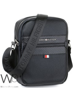 Tommy Hilfiger Plus Black Leather Tommy Hilfiger Crossbody Messenger Men Bag  - Image 4