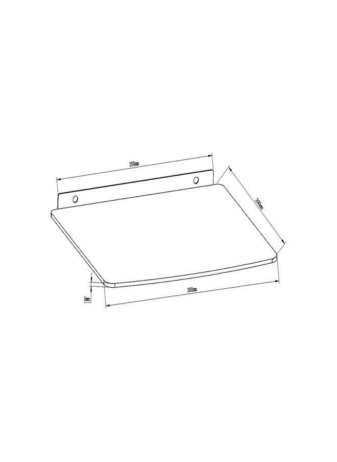 Skill Tech SH 04D DVD/Receiver Shelf Bracket, Dimensions 300x250x200mm, Max Load Capacity 10kg – Black  - Image 2