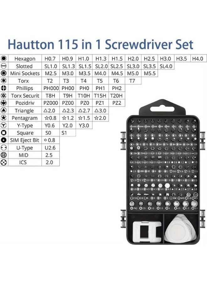 115-in-1 Precision Screwdriver Set, Tool Gifts for Men, Mini Repair Tool Kit with Torx Triwing Bits, Repair for Computer, Laptop, RC, Phone, Electronics, Glasses with Portable Case - Image 2
