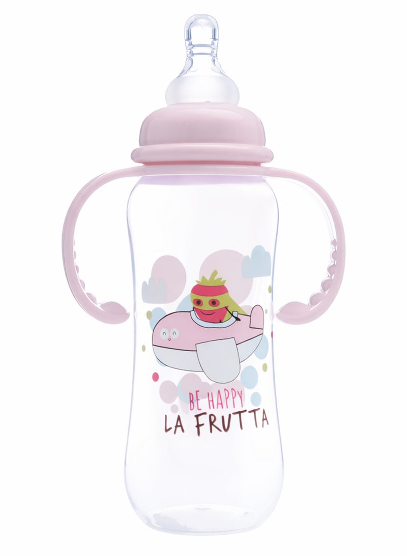 La Frutta Feeding Bottle With Hand 250ml, BBA FREE - (4+ Months) - Rose - Image 2