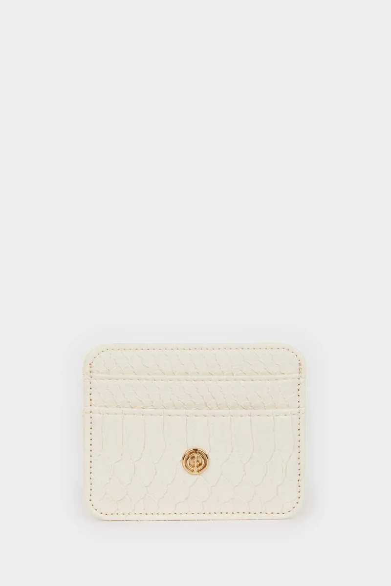 Woman Animal Faux Leather Business Card Wallet