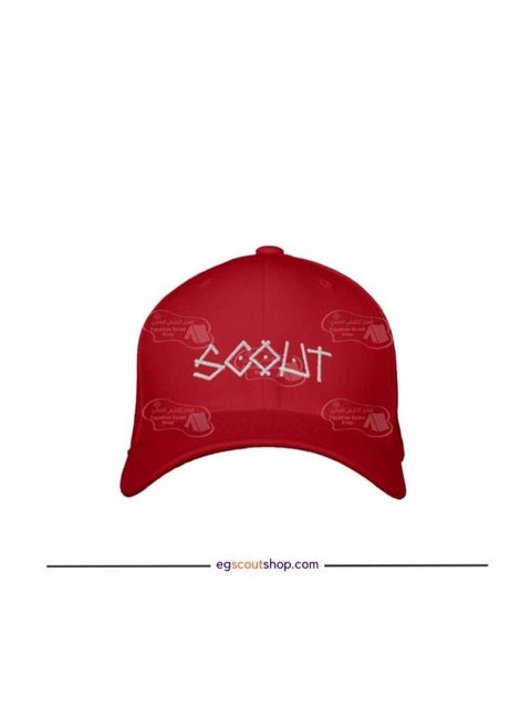 SCOUT CAP WITH ZIGZAG LINE RED