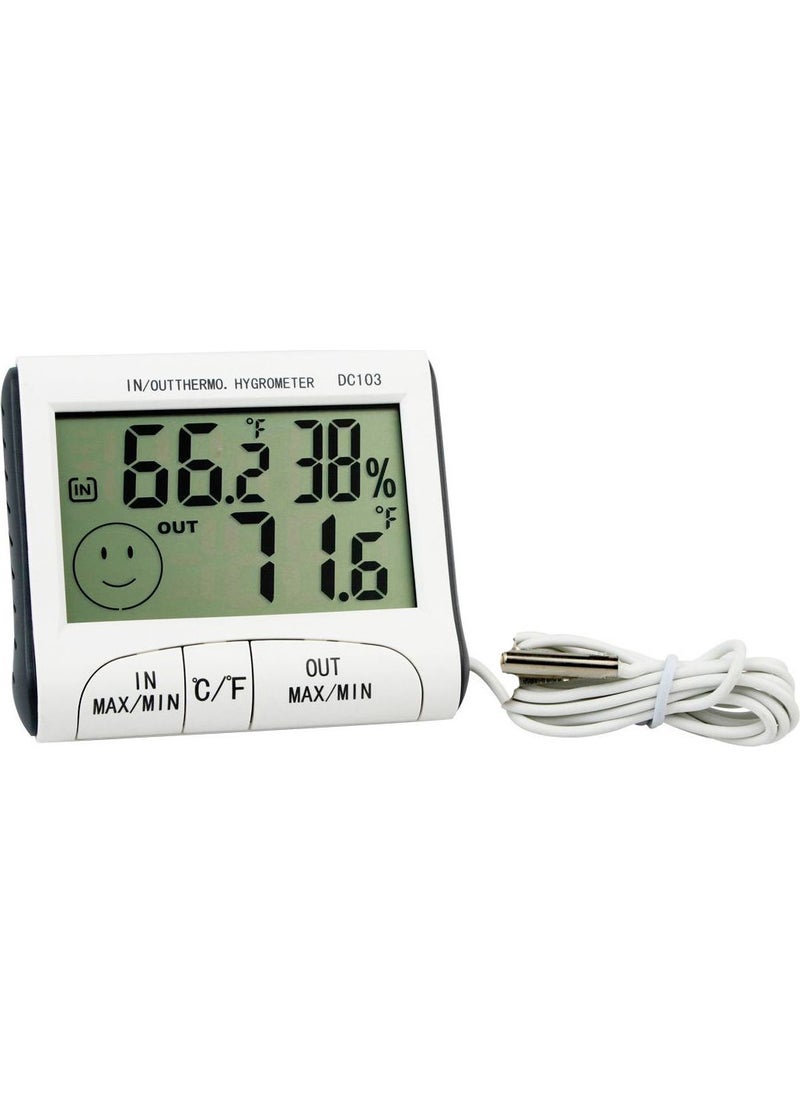 class Dc103 Indoor-Outdoor Digital Thermometer Humidity Meter  - Image 1