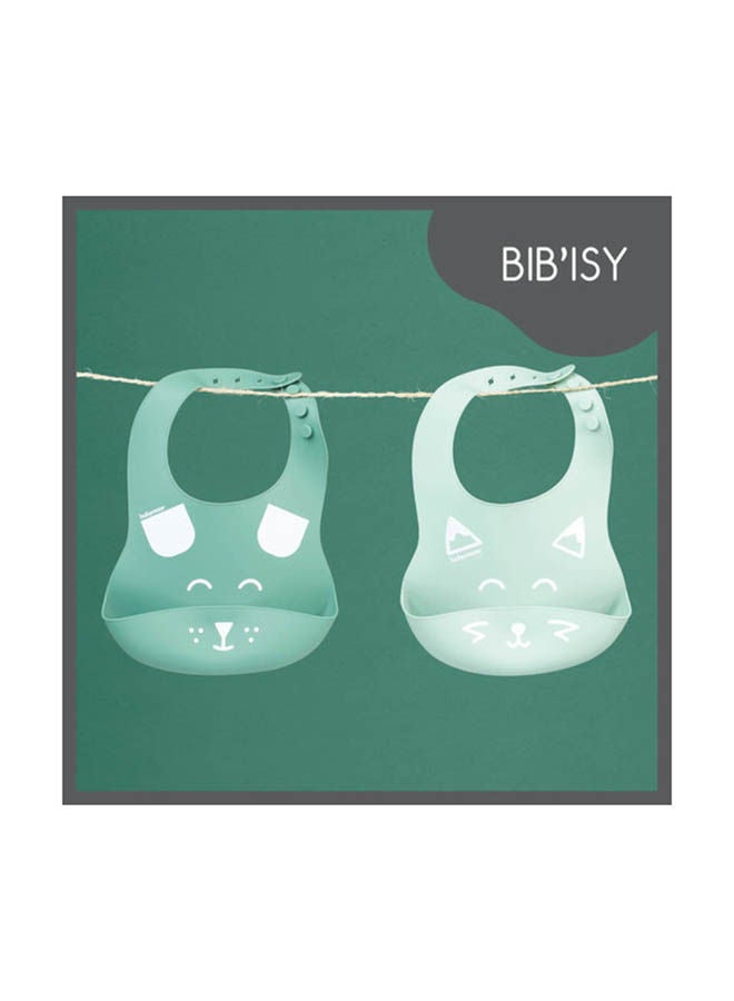 babymoov Set Of 2 Bib'Isy Silicone Bibs, Soft Silicone Material, Easy To Clean, Deep Pocket Design, Adjustable Neck Closure - Image 2