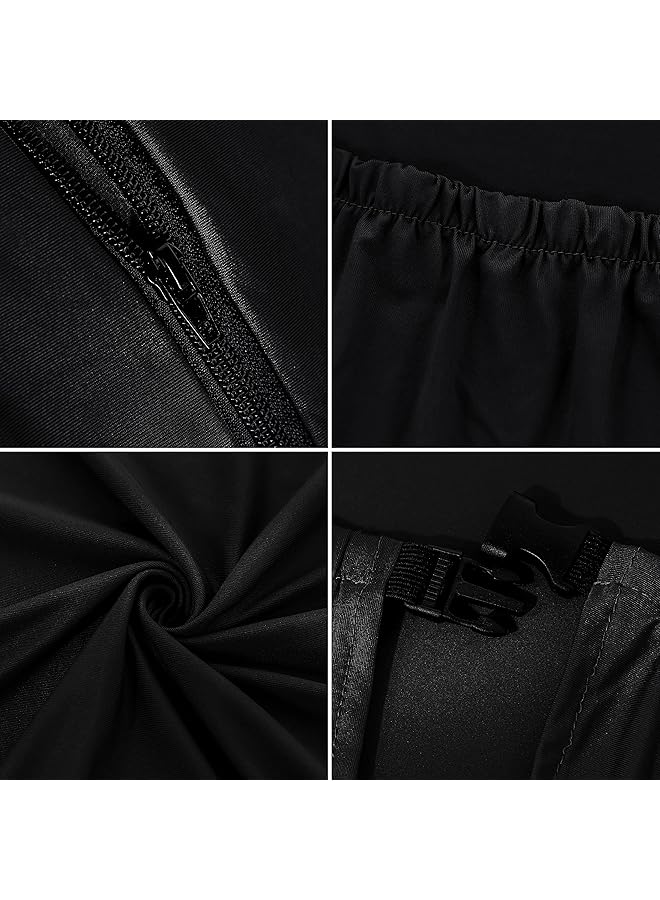 إيروريكس أغطية كراسي الألعاب قابلة للتمدد وقابلة للغسل وأغطية كراسي الكمبيوتر للكرسي الدوار وكرسي الألعاب وكرسي الكمبيوتر الرئيسي باللون الأسود مقاس X كبير - Image 4