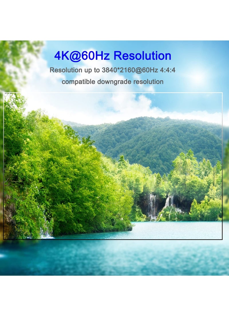 Dual Monitor KVM Switch with HDMI & DisplayPort, 4K@60Hz/2K@120Hz, Share 2 Monitors & 4 USB 2.0 Ports Between 2 PCs, Includes Wired Remote & 4 Cables. - Image 4