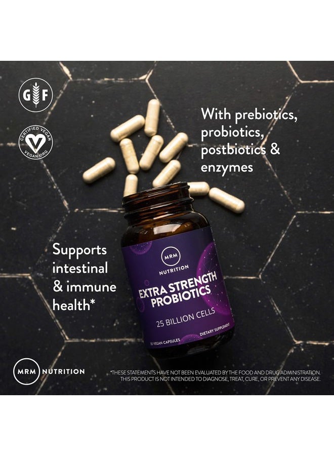 MRM Nutrition Extra Strength Probiotics | Intestinal + Immune Health | Prebiotics + postbiotics | 25 Billion Cells | Good Bacteria for Gut Health| 16 Bacterial strains | Shelf Stable | 30 Servings - Image 4