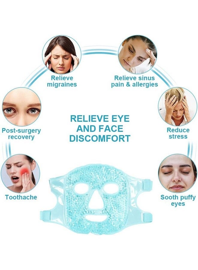 Calyrex Cooling Face Mask, Hot and Cold Gel Pack Reusable, Ice Face Mask, Cold Compress, Migraine Relief Mask - Image 3