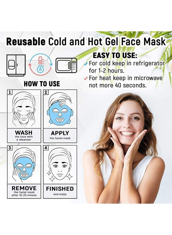 Calyrex Cooling Face Mask, Hot and Cold Gel Pack Reusable, Ice Face Mask, Cold Compress, Migraine Relief Mask - Image 4