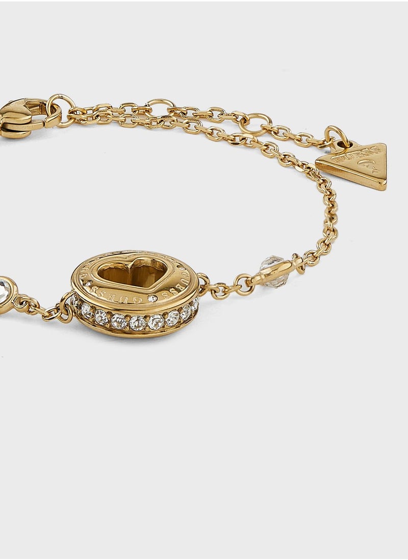 GUESS Rolling Heart Chain Bracelet  - Image 3