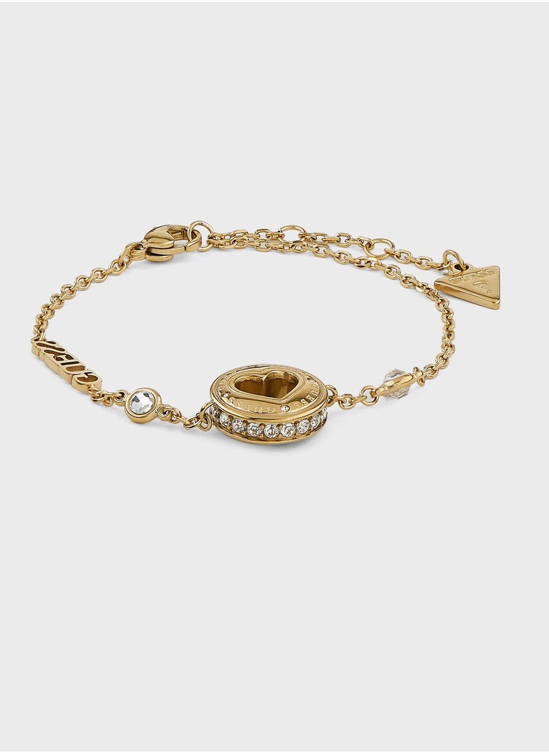 GUESS Rolling Heart Chain Bracelet  - Image 1