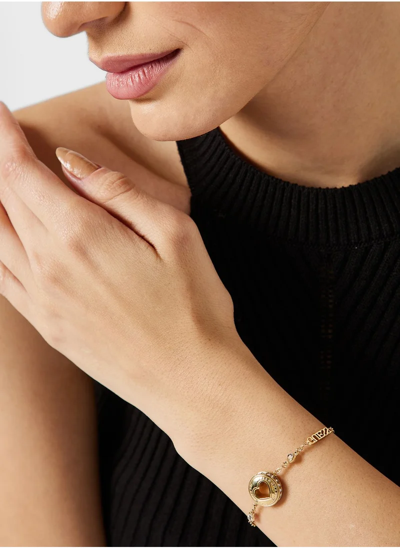 GUESS Rolling Heart Chain Bracelet