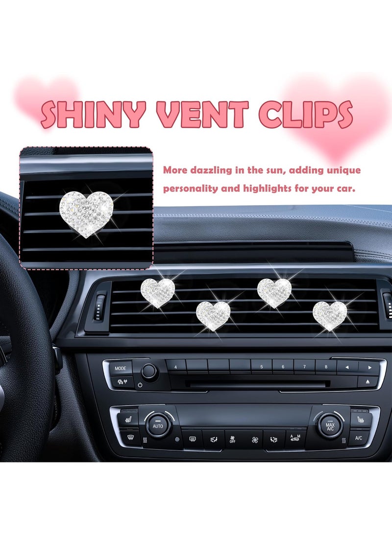 قلب على شكل سيارة التنفس مقاطع مع الراينستون,بلينج الهواء التنفس مقاطع ديكورات السيارات,ممتازة مقاطع السيارة لامعة للتهويات ملحقات السيارات الداخلية للسيارات,الشاحنات,سيارات الرباعية الدقيقة - Image 4
