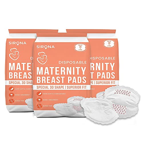 Sirona Disposable Maternity and Nursing Breast Pads for Women – 108 Units (3 Pack – 36 Pads Each) - Image 1