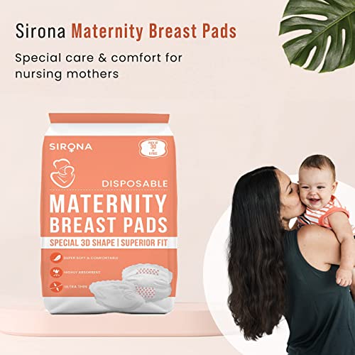 Sirona Disposable Maternity and Nursing Breast Pads for Women – 108 Units (3 Pack – 36 Pads Each) - Image 2