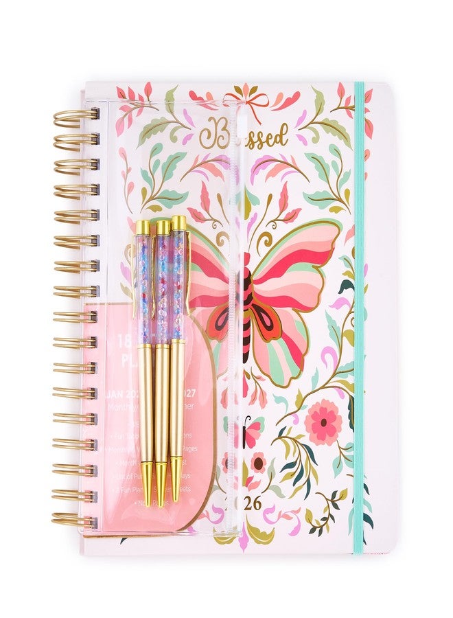 Votum 18 Month Hard Cover Planners/Calendars 10" x 10", January 2026 - June 2027 - Daily, Weekly & Monthly Organizer with Pens, Stickers, and a Sturdy Cover - Blessed - Image 2