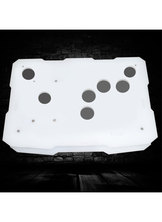 Arcade Rocker Housing Game Rocker Frame Rocker Outer Frame Machine Box Arcade Game Rocker King Of Fighters-Product Color:White Acrylic Frame Four-button Arc  - Image 1