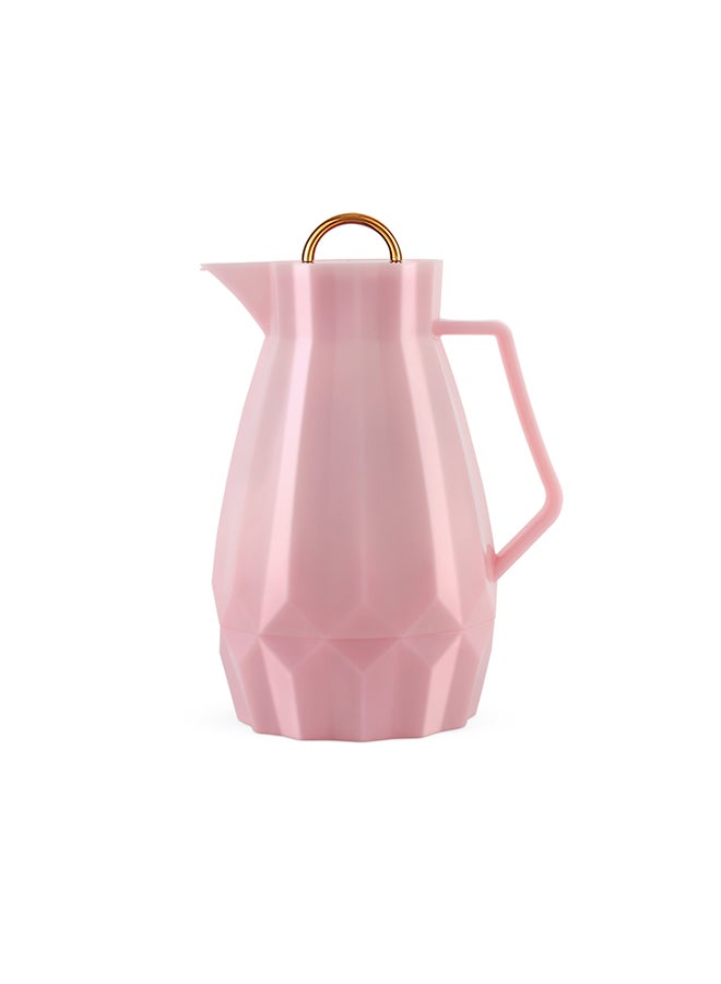 Royalford 1000 ML Vacuum Flask- RF12131| With Pink Glass Inner and PP Outer Body| Keeps Your Drinks Hot or Cold, Asbestos-Free and Hygienic Multicolor 1000ml - Image 1