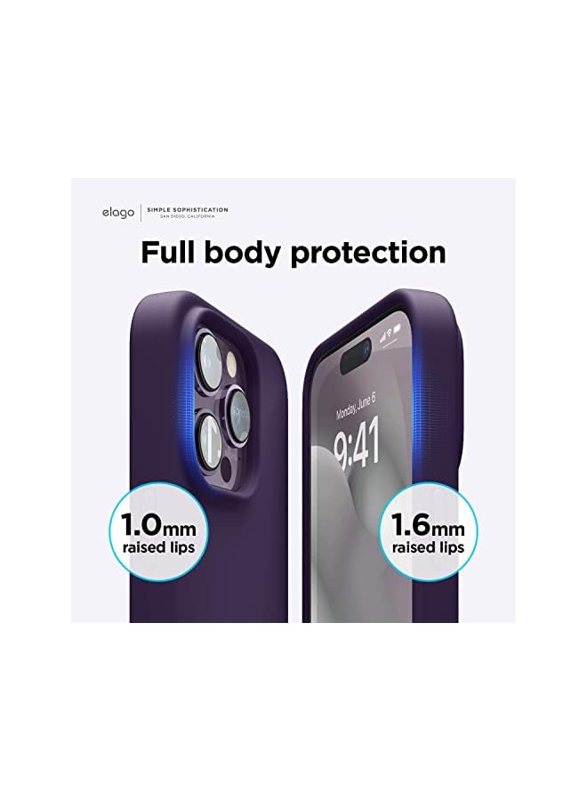 YoYoTech Soft Liquid Silicon iPhone 14 Pro Max Case 6.7 Inch Slim-Soft,Stylish Shockproof Protective with Microfiber Lining Case Cover-Deep Purple - Image 2