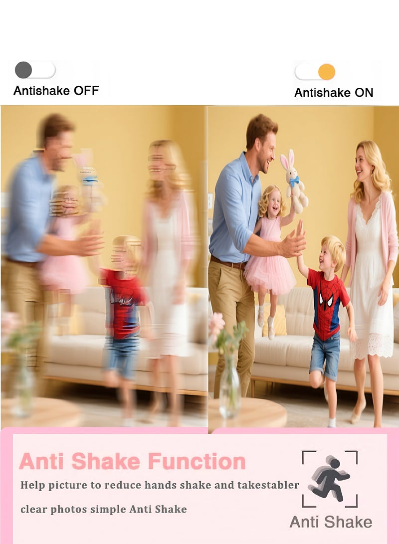 Super ZYouth Digital Camera, Vlogging Camera, Kids Camera Point and Shoot Digital Cameras with 64GB SD Card, 16X Zoom, For Kids Boys Girls (Pink) - Image 4