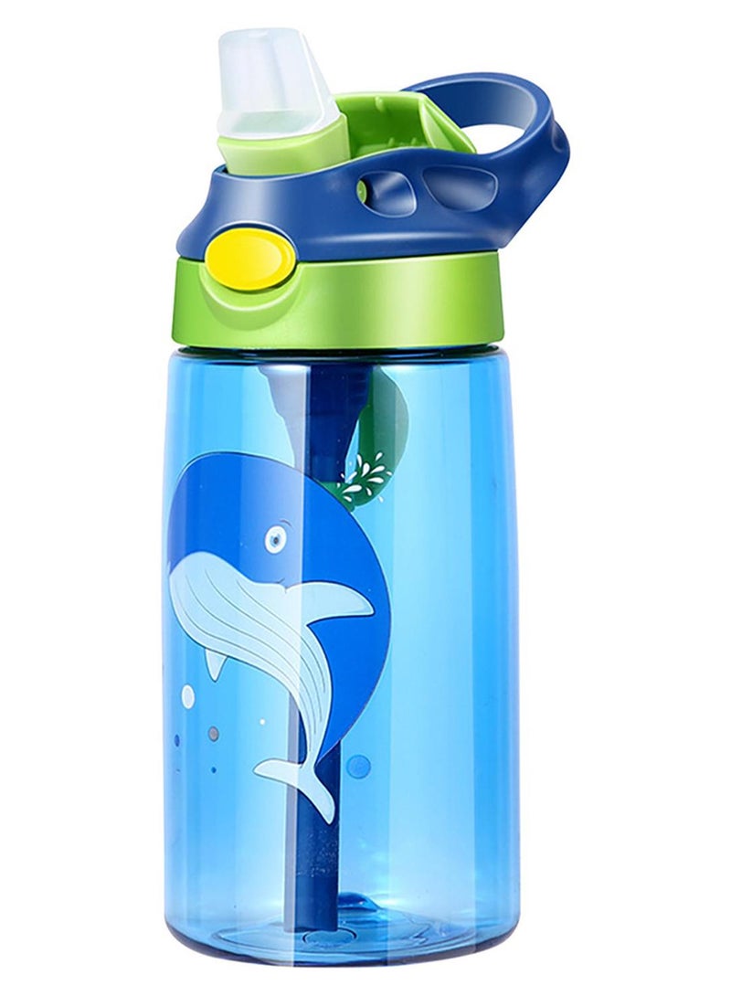 أوربازار زجاجات مياه للأطفال مع شفاطة، كوب شرب، زجاجة مياه مانعة للتسرب قابلة لإعادة الاستخدام للأطفال الصغار - Image 1