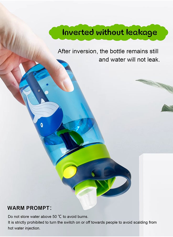 URbazaar - 480ml Kids Water Bottle with Straw Leakproof, BPA Free, Suitable for Boys and Girls - Image 1