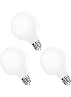 QUESERA G95 LED Large Globe Light Bulbs Lighting 5000K with Glass Lamp Shade Replace 60W Incandescent Lamps 3 Pack  - Image 1