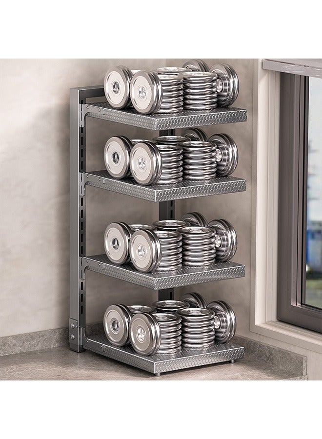 Kitchen Pot Rack, Household Floor-To-Ceiling Multi-Layer Storage Rack, Foldable Multi-Function Storage Pot Rack, Sink Countertop Gap Storage Rack - Image 5