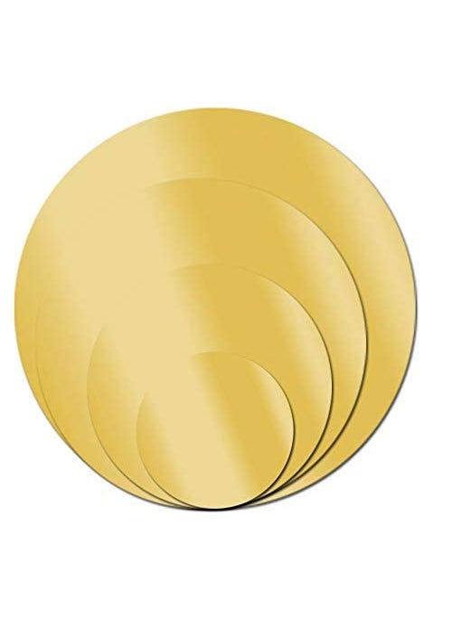 53 Arts 53ARTS Golden Acrylic Mirror Sheet Circle 2mm Pack of 3 pcs 6 INCHES  - Image 4