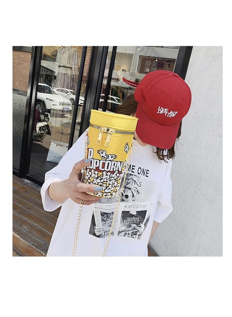 BAIG Cute Milk Tea Box Women Shoulder Bags Lovely Popcorn Drink Crossbody Bag Designer Small Coin Purses Cartoon Printing Women's Bag - Image 1