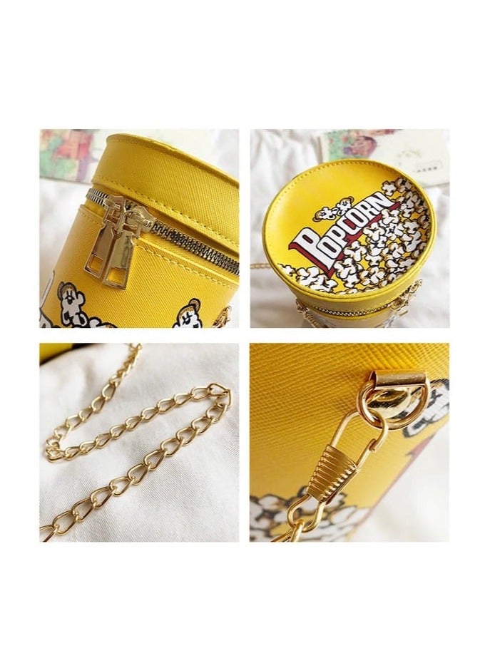 BAIG Cute Milk Tea Box Women Shoulder Bags Lovely Popcorn Drink Crossbody Bag Designer Small Coin Purses Cartoon Printing Women's Bag - Image 4