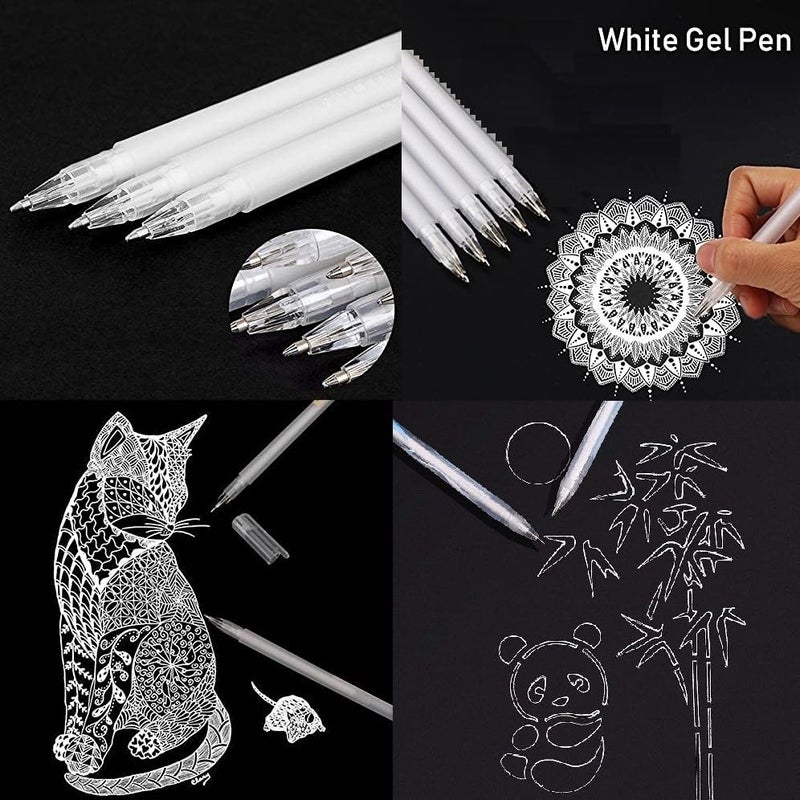 ChiggiWiggi ChiggiWiggi Charcoal Pencils Drawing Set - 12 Pieces Soft Medium and Hard for Drawing, Sketching, Shading, Artist Pencils for Beginners & Artists With 3 Pcs White Highlight Gel Pen for Sketching, Art  - Image 5