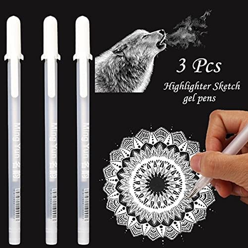 ChiggiWiggi ChiggiWiggi Charcoal Pencils Drawing Set - 12 Pieces Soft Medium and Hard for Drawing, Sketching, Shading, Artist Pencils for Beginners & Artists With 3 Pcs White Highlight Gel Pen for Sketching, Art  - Image 2