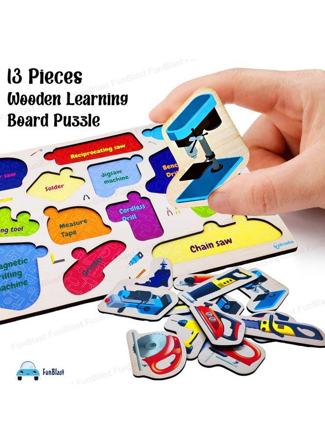 FunBlast Tool Set Board for Kids, Wooden Board Colorful Learning Educational Toy for Kids, Wooden Puzzle Learning Educational Toys for Kids, Boys, Girls (Multicolor) - Image 5