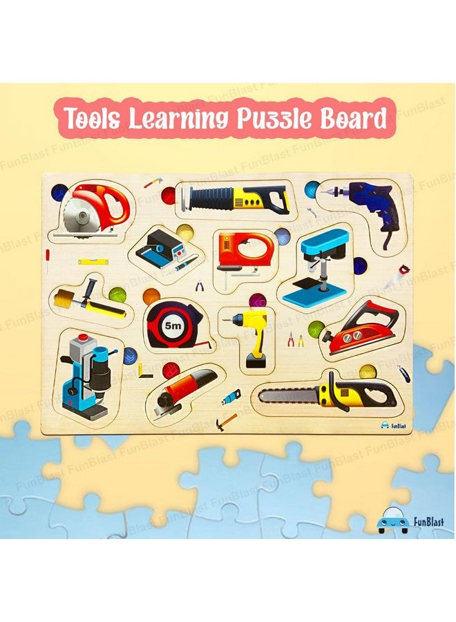 FunBlast Tool Set Board for Kids, Wooden Board Colorful Learning Educational Toy for Kids, Wooden Puzzle Learning Educational Toys for Kids, Boys, Girls (Multicolor) - Image 3